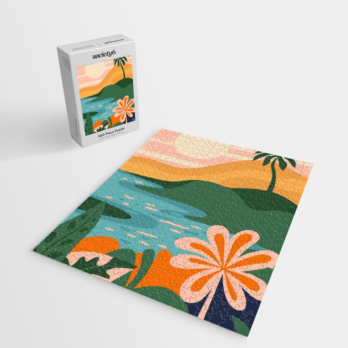 Tropical summer beach nature landscape art Jigsaw Puzzle Gallery Image 2