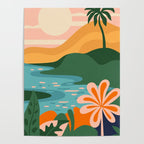 Tropical summer beach nature landscape art Poster Gallery Image 4