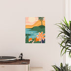 Tropical summer beach nature landscape art Poster Gallery Image 2