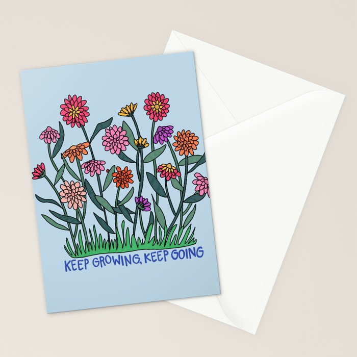 Keep Growing, Keep Going Stationery Card Gallery Image 2