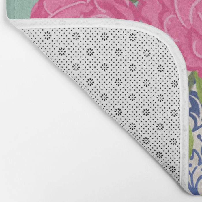 Pink Peonies in Ginger Jar Vase Bath Mat Gallery Image 2