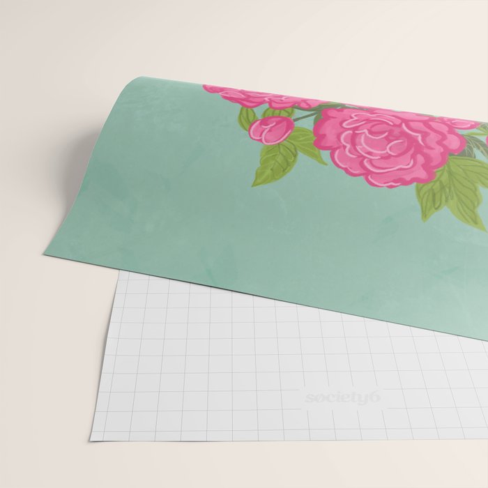 Pink Peonies in Ginger Jar Vase Wrapping Paper Gallery Image 2