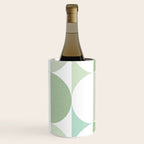 Mid-Mod geometric Sun and Moon tile - Sage Green Wine Chiller Gallery Image 1