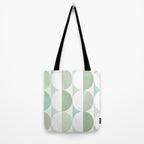Mid-Mod geometric Sun and Moon tile - Sage Green Tote Bag Gallery Image 2
