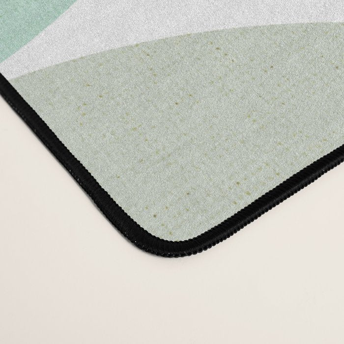 Mid-Mod geometric Sun and Moon tile - Sage Green Desk Mat Gallery Image 4