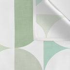 Mid-Mod geometric Sun and Moon tile - Sage Green Wall Tapestry Gallery Image 3