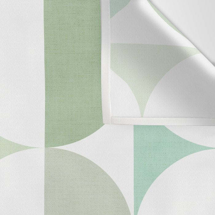 Mid-Mod geometric Sun and Moon tile - Sage Green Wall Tapestry Gallery Image 3