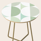 Mid-Mod geometric Sun and Moon tile - Sage Green Side Table Gallery Image 2
