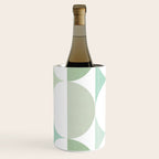 Mid-Mod geometric Sun and Moon tile - Sage Green Wine Chiller Gallery Image 3