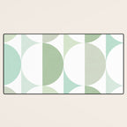 Mid-Mod geometric Sun and Moon tile - Sage Green Desk Mat Gallery Image 3