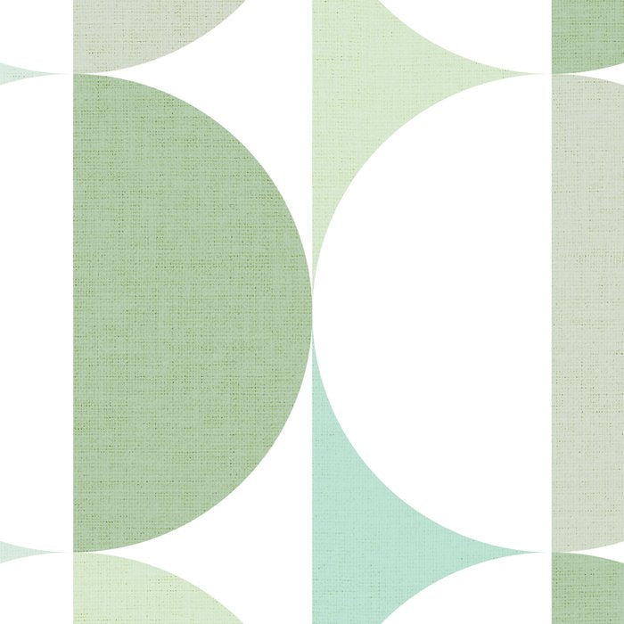 Mid-Mod geometric Sun and Moon tile - Sage Green Coffee Mug Gallery Image 2