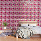 Watercolor Flowers Pink Fuchsia Wallpaper Gallery Image 3