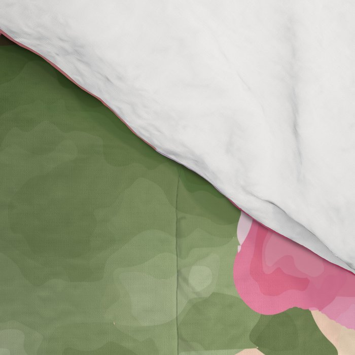 Watercolor Flowers Pink Fuchsia Comforter Gallery Image 4