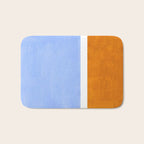 Pastel Royal Blue Yellow ochre Mid Century Modern Abstract Minimalist Rothko Color Field Squares Bath Mat Gallery Image 1
