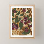 In Season in Red Raspberry and Forest Green Mini Art Print Gallery Image 1