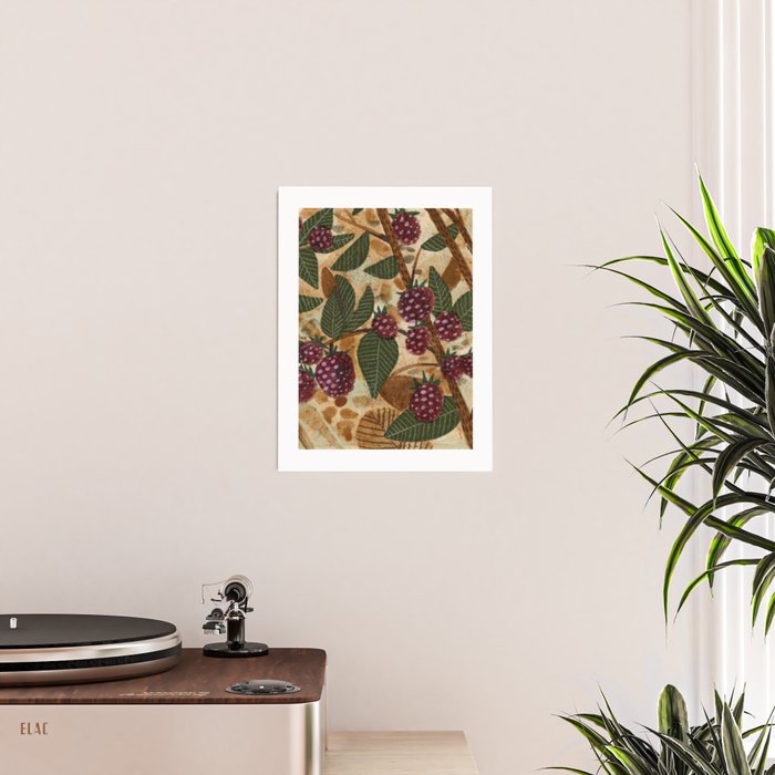 In Season in Red Raspberry and Forest Green Poster Gallery Image 2