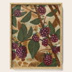 In Season in Red Raspberry and Forest Green Serving Tray Gallery Image 1