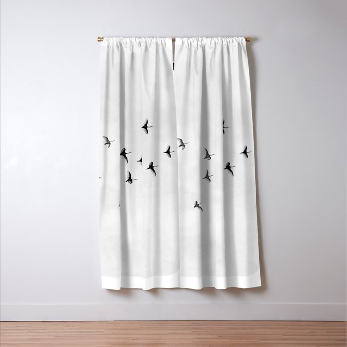 Flock of Birds Window Curtain Gallery Image 3