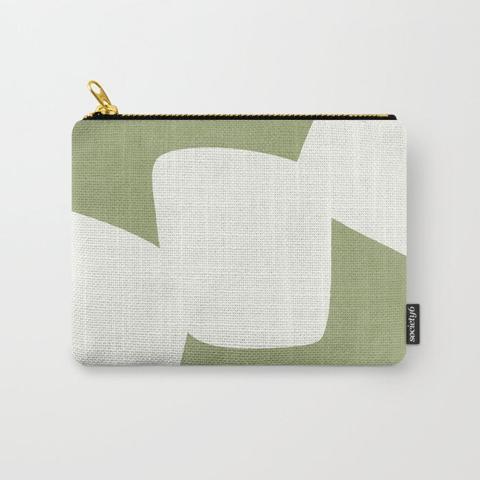 Minimal Shapes green Carry All Pouch Gallery Image 1