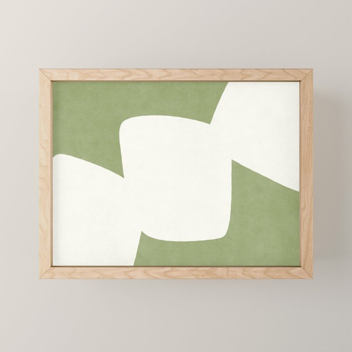 Minimal Shapes green Mini Art Print Gallery Image 1