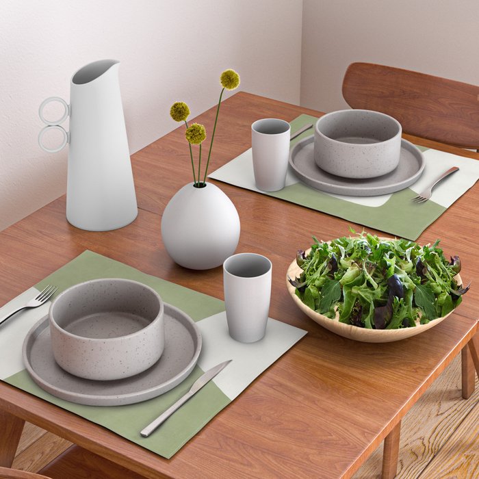 Minimal Shapes green Placemat Gallery Image 2