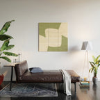 Minimal Shapes green Wood Wall Art Gallery Image 2