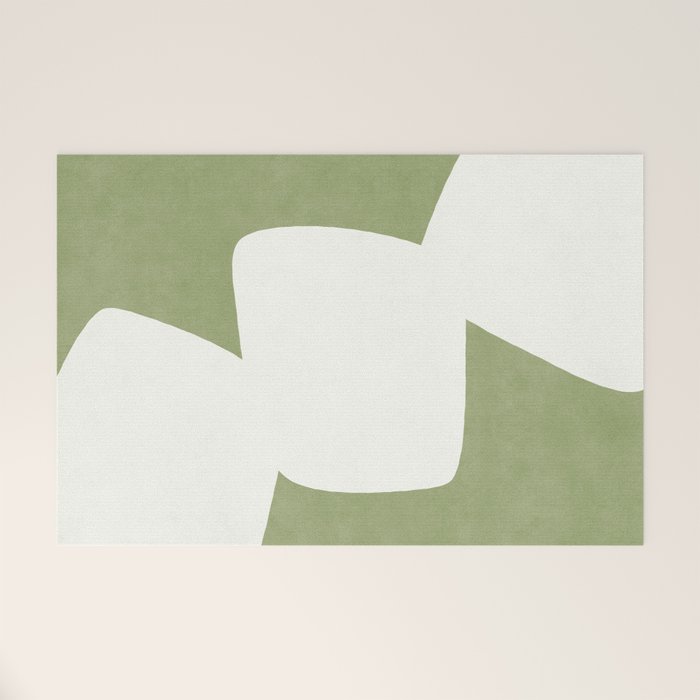 Minimal Shapes green Welcome Mat Gallery Image 1