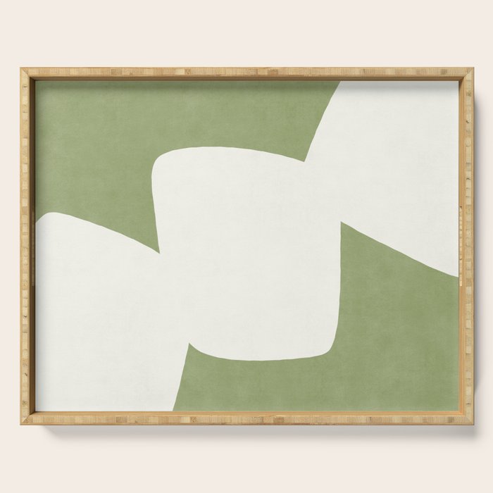 Minimal Shapes green Serving Tray Gallery Image 1