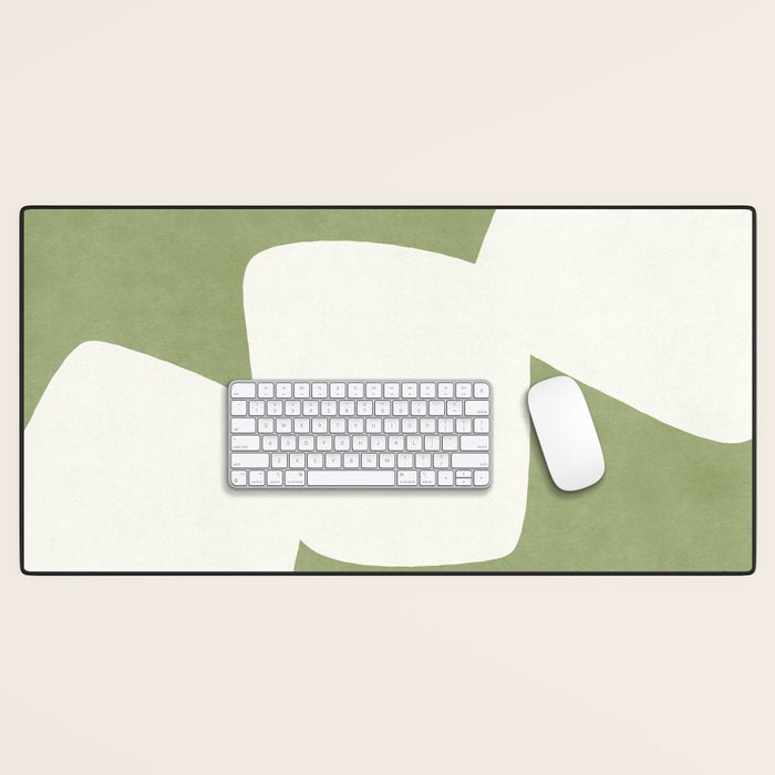 Minimal Shapes green Desk Mat Gallery Image 1