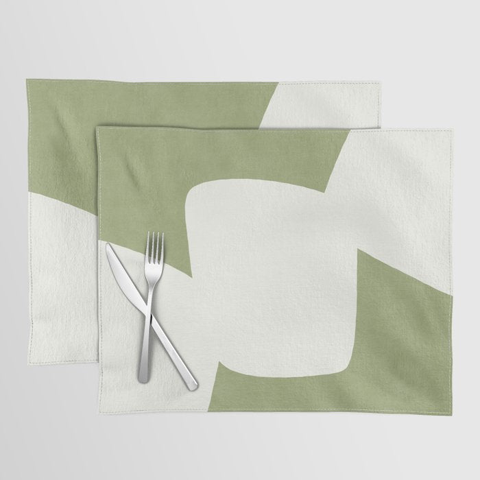 Minimal Shapes green Placemat Gallery Image 1