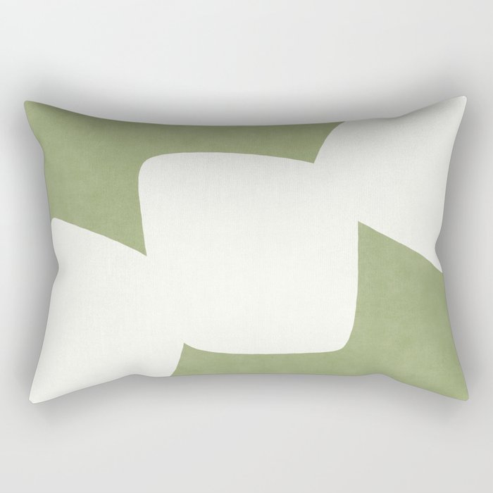 Minimal Shapes green Rectangular Pillow Gallery Image 2