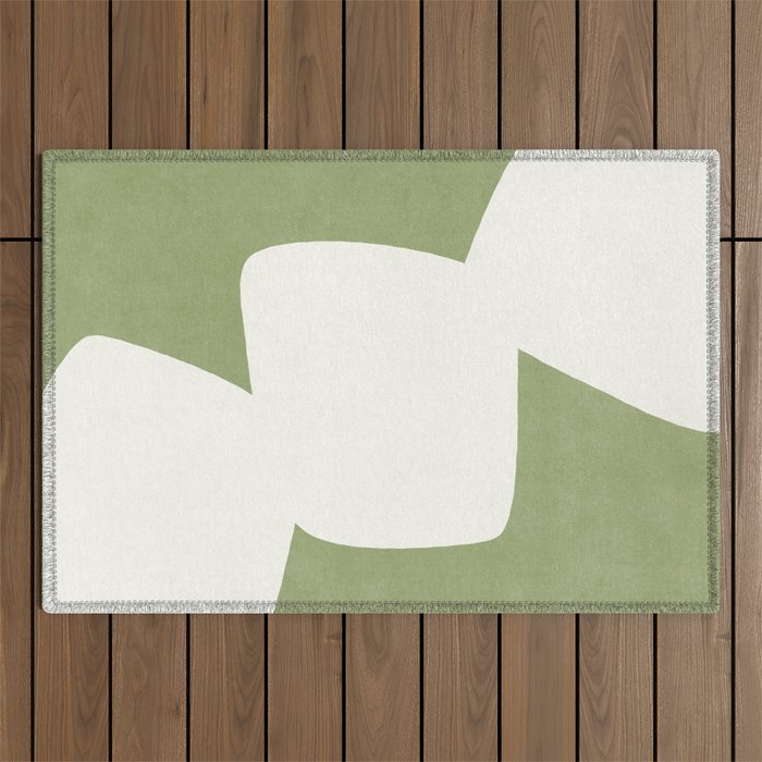 Minimal Shapes green Outdoor Rug Gallery Image 1