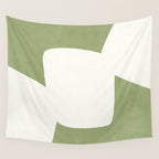 Minimal Shapes green Wall Tapestry Gallery Image 4