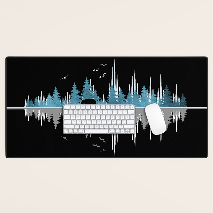 The Sounds Of Nature - Music Sound Wave Desk Mat Gallery Image 1