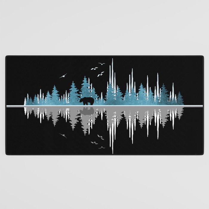 The Sounds Of Nature - Music Sound Wave Desk Mat Gallery Image 3