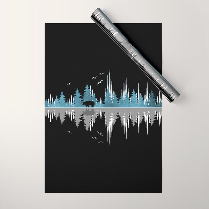 The Sounds Of Nature - Music Sound Wave Wrapping Paper Gallery Image 1
