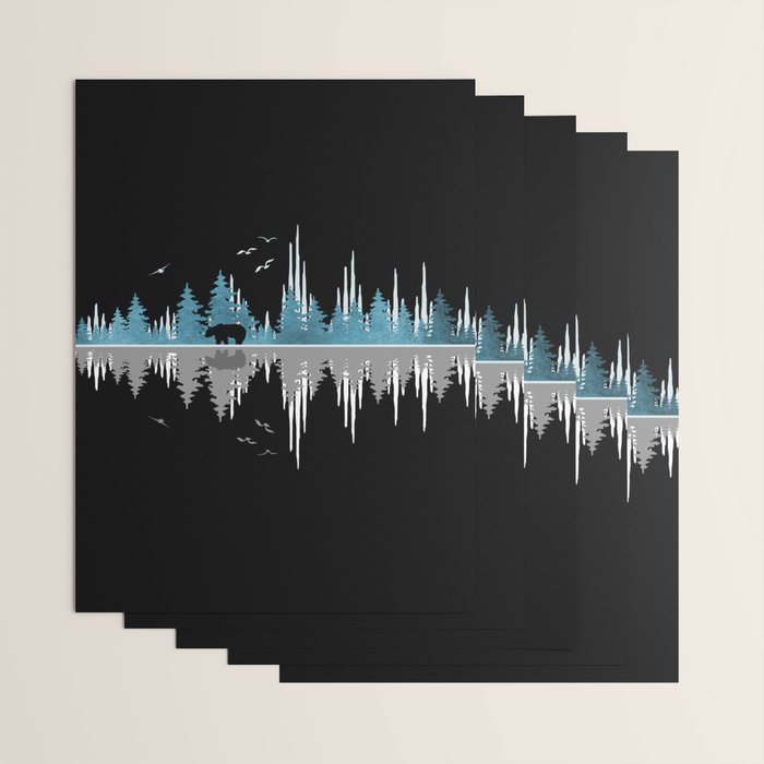 The Sounds Of Nature - Music Sound Wave Wrapping Paper Gallery Image 3