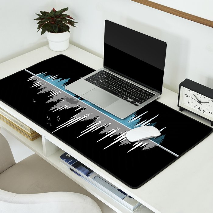 The Sounds Of Nature - Music Sound Wave Desk Mat Gallery Image 2