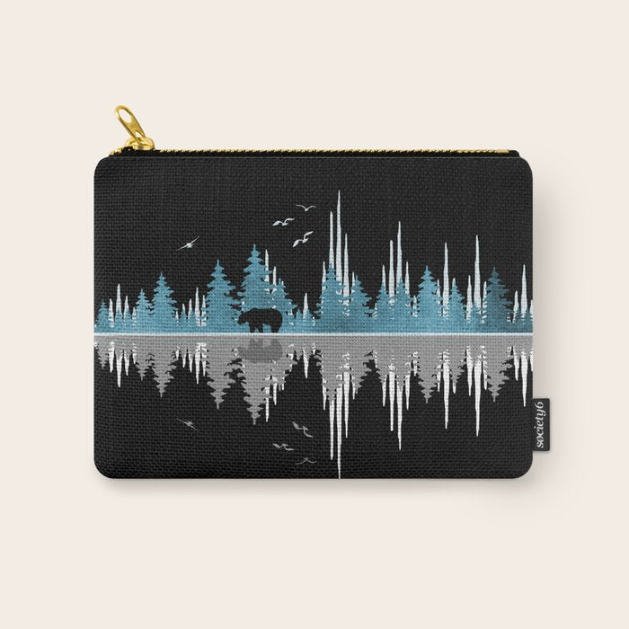 The Sounds Of Nature - Music Sound Wave Carry All Pouch Gallery Image 1