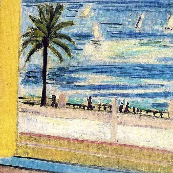 Seated Woman, Back Turned to the Open Window of Ocean & Seaside by Henri Matisse Coffee Mug Gallery Image 2