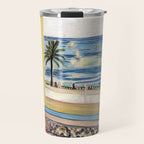 Seated Woman, Back Turned to the Open Window of Ocean & Seaside by Henri Matisse Travel Mug Gallery Image 1