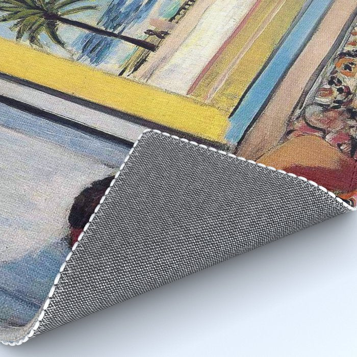 Seated Woman, Back Turned to the Open Window of Ocean & Seaside by Henri Matisse Rug Gallery Image 4