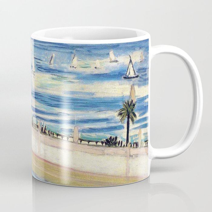 Seated Woman, Back Turned to the Open Window of Ocean & Seaside by Henri Matisse Coffee Mug Gallery Image 1