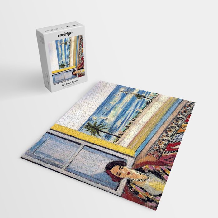 Seated Woman, Back Turned to the Open Window of Ocean & Seaside by Henri Matisse Jigsaw Puzzle Gallery Image 2