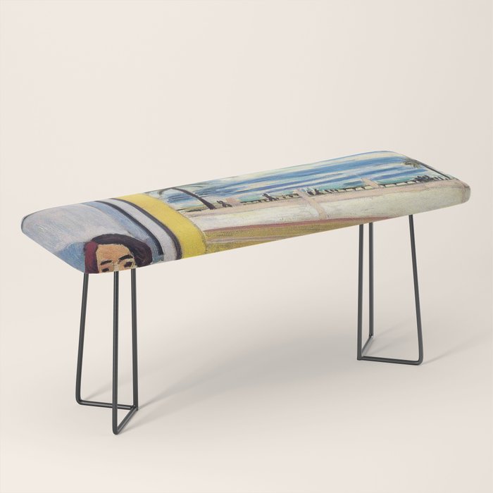 Seated Woman, Back Turned to the Open Window of Ocean & Seaside by Henri Matisse Bench Gallery Image 1