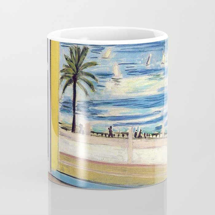 Seated Woman, Back Turned to the Open Window of Ocean & Seaside by Henri Matisse Coffee Mug Gallery Image 4