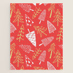 Christmas pine tree doodle art pattern Jigsaw Puzzle Gallery Image 1