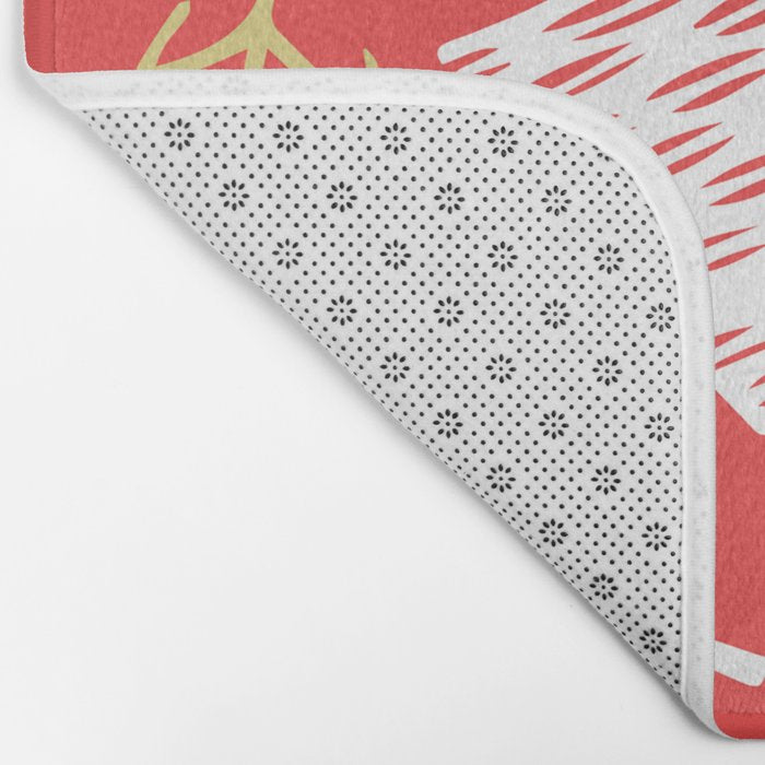 Christmas pine tree doodle art pattern Bath Mat Gallery Image 2