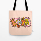 Libra Doodle Letters Tote Bag Gallery Image 1