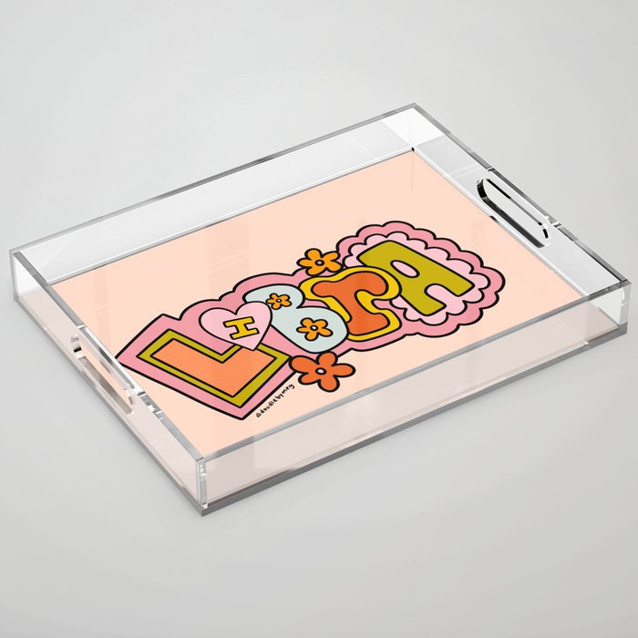 Libra Doodle Letters Acrylic Tray Gallery Image 1